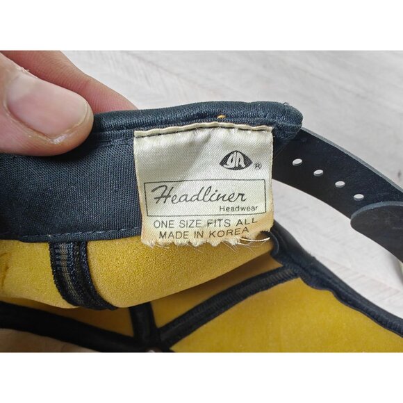 Vintage Snapback Trucker Hat Traval Contractors Black Cap By Headliner Korea - Picture 2 of 9